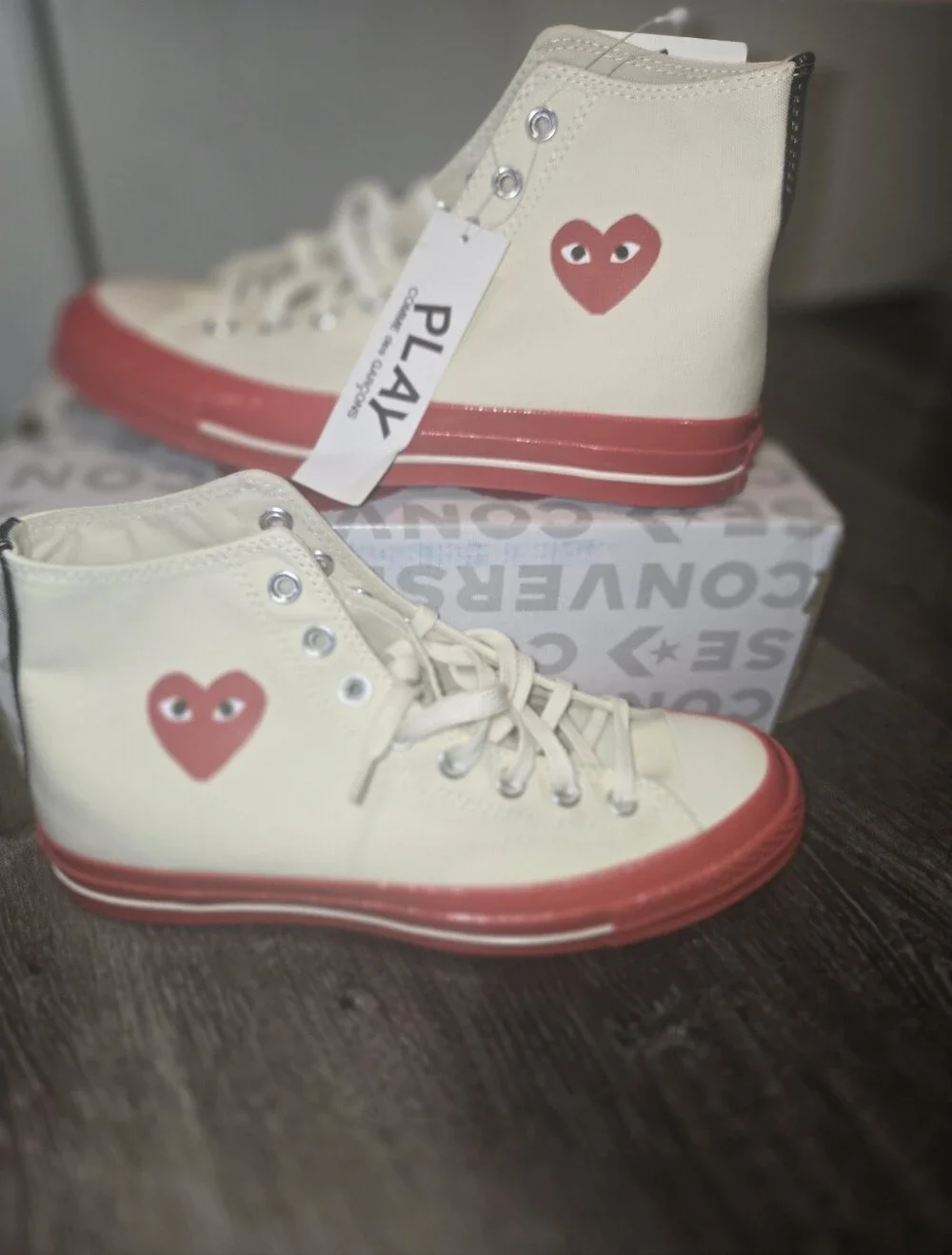 NWT Converse x Comme des Garcons PLAY Chuck 70 Hi: Men’s 8 / Women’s 10 - Picture 1 of 10